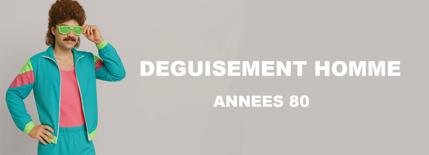 Costume D'entraînement Années 80 Pour Homme - Débardeur, Gilet, Short, Visière Et Accessoires Fluo - Pour Fête Et Déguisement