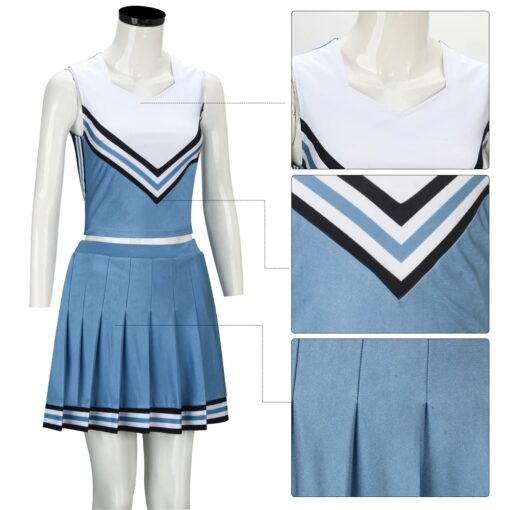 les parties de la Tenue cheerleader vintage bleu ciel