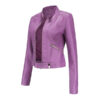 Veste Simili Cuir Femme Violet Années 80