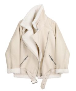 une Veste Aviateur Crème Années 80