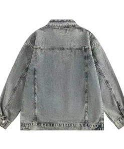vue arrière de la Veste En Jean Patchée Vintage Années 80