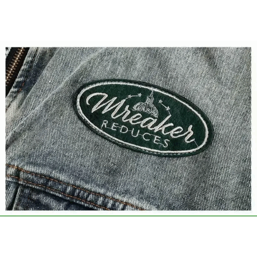 la Veste En Jean Patchée Vintage Années 80