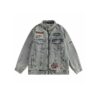 Veste En Jean Patchée Vintage Années 80