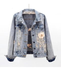 Veste Jean Brodée