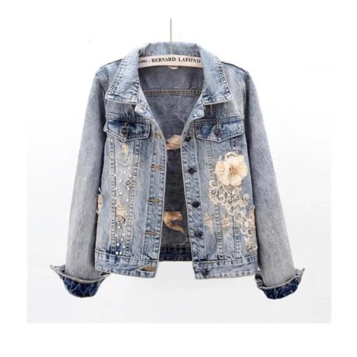 Veste Jean Brodée