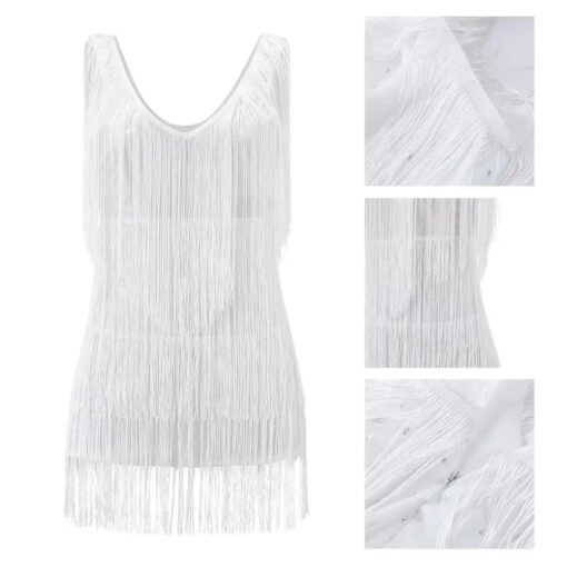 Robe à Franges Argentées