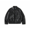 Blouson Cuir Urbain Oversize