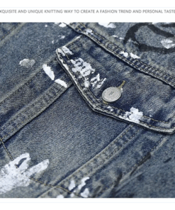 Veste Jean Graffiti Homme Années 80 tissu