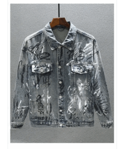Veste Jean Graffiti Homme Années 80