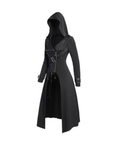 Manteau Long Gothique à Capuche Femme