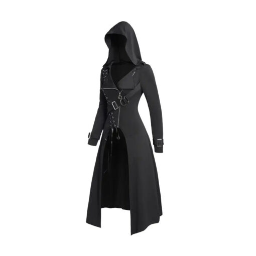 Manteau Long Gothique à Capuche Femme
