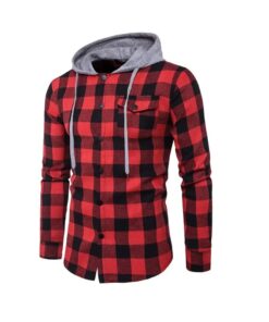 Chemise veste carreaux rouge