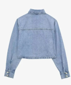 vue arrière de la Veste courte denim structurée femme