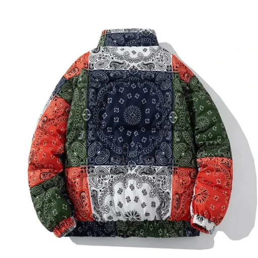 vue arrière de la Veste Bandana Patchwork Oversize