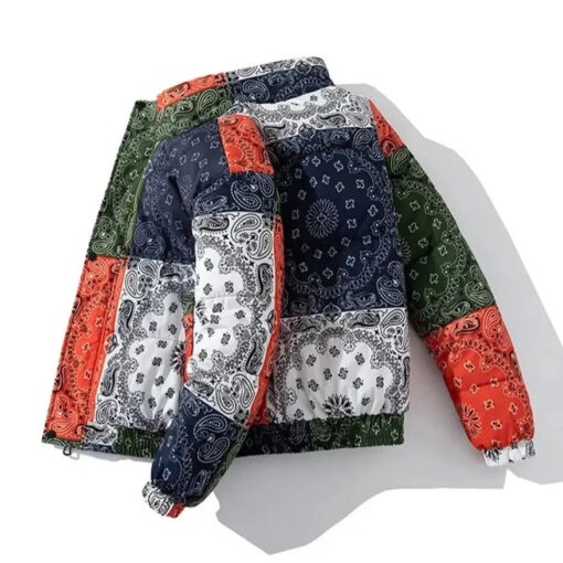 vue de profile de la Veste Bandana Patchwork Oversize