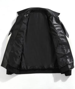 intérieure de la Veste Similicuir Bicolore Noir & Blanc