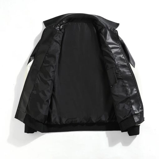 intérieure de la Veste Similicuir Bicolore Noir & Blanc