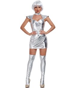 Robe Galactique Chromée avec Cuissardes