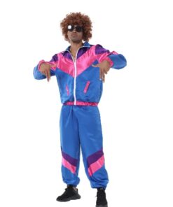 Survêtement homme colorblock bleu rose