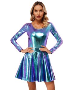 Robe Patineuse Galactique Métallisée