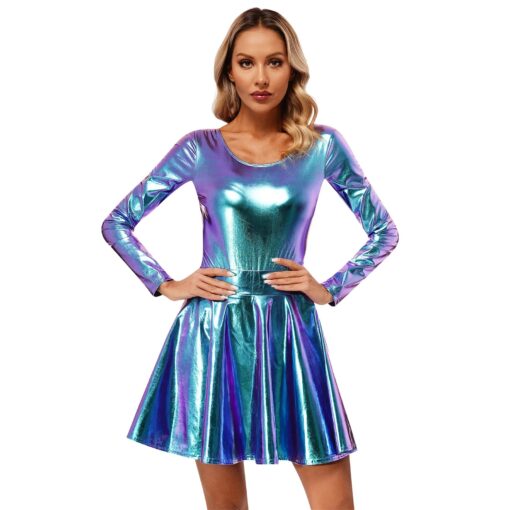 Robe Patineuse Galactique Métallisée