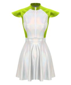 une Robe Holographique Spatiale Chromatik