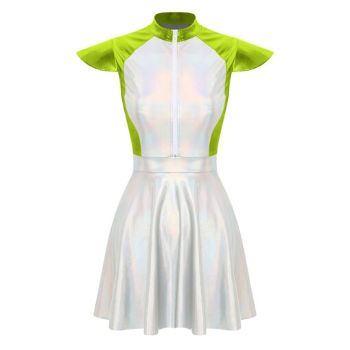 une Robe Holographique Spatiale Chromatik