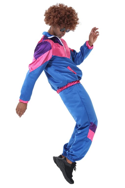 Survêtement homme colorblock bleu rose