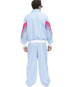Ensemble survêtement homme rétro bleu pastel
