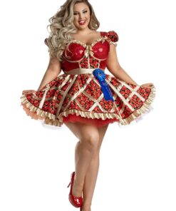 une femme avec la Robe Tarte aux Fraises Pin-Up