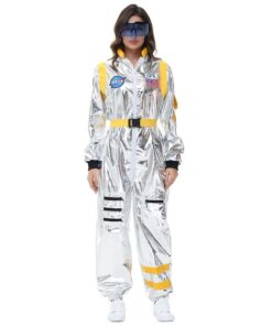 Combinaison Spatiale Futuriste HoloNasa jaune pour femme