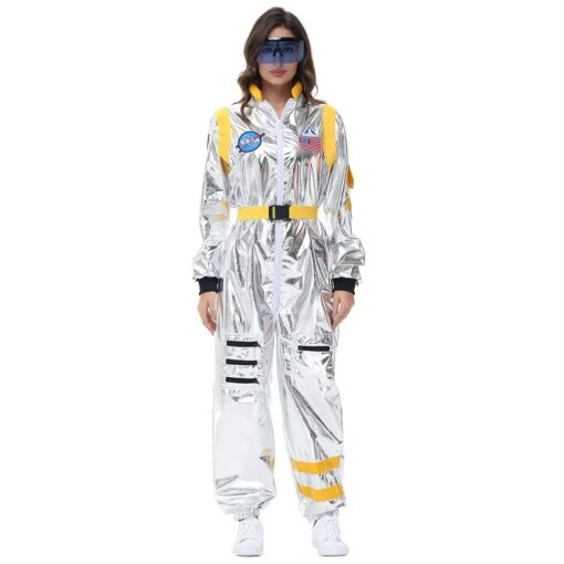 Combinaison Spatiale Futuriste HoloNasa jaune pour femme