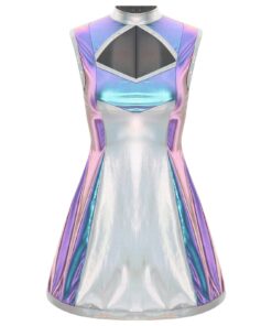la Robe Galaxie Holographique Irisée
