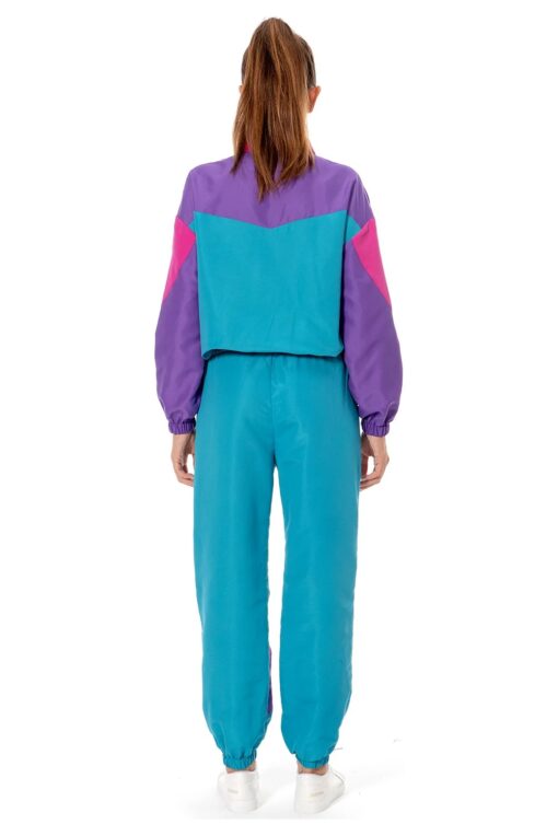 le Survêtement colorblock femme turquoise fuchsia