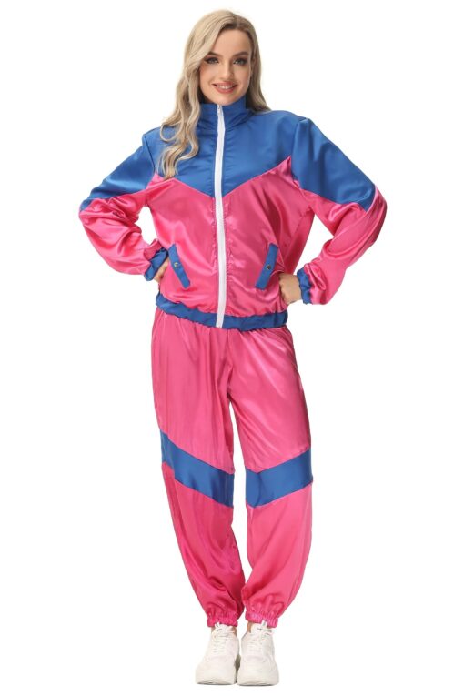 Survêtement rétro femme colorblock années 80