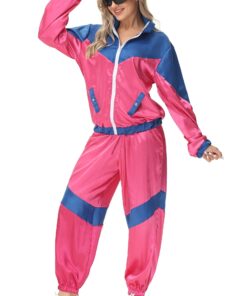 Survêtement rétro femme colorblock années 80
