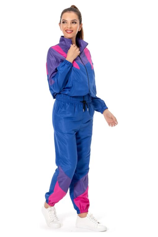Survêtement femme rétro colorblock sur une personne