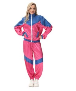 Survêtement rétro femme colorblock années 80