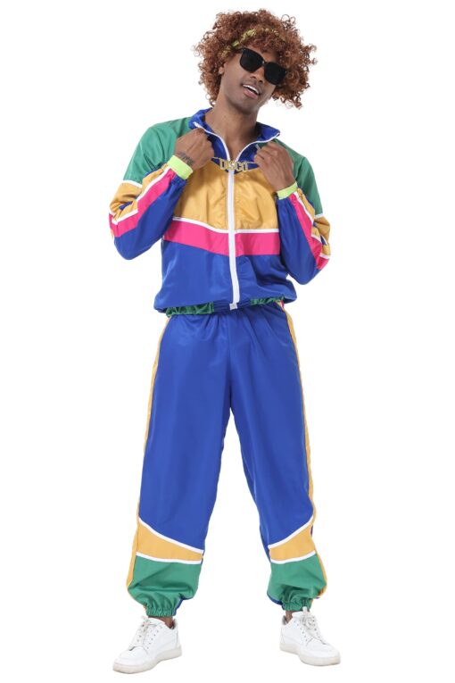 Survêtement rétro colorblock pour homme