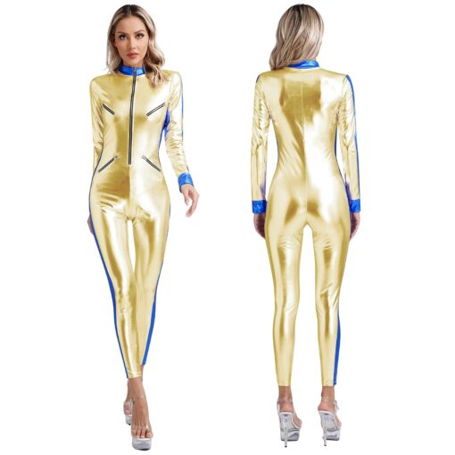 Combinaison Spaceline Dorée & Bleu Cobalt