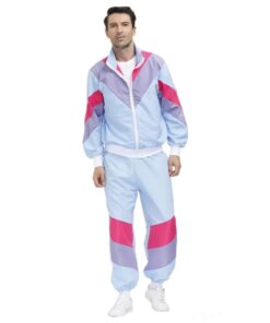 Ensemble survêtement homme rétro bleu pastel