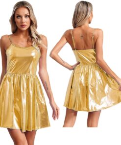 Robe Brillante Galaxy Swing jaune