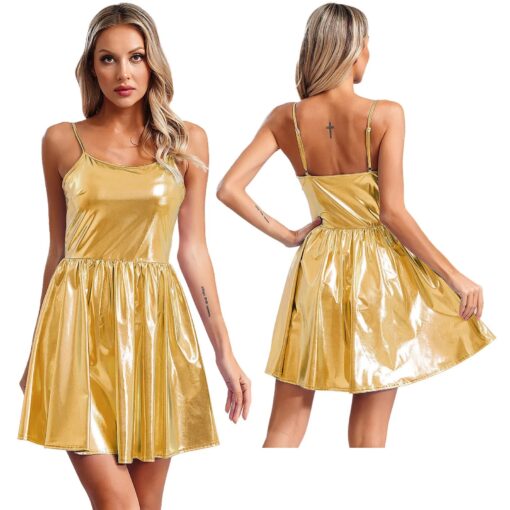 Robe Brillante Galaxy Swing jaune
