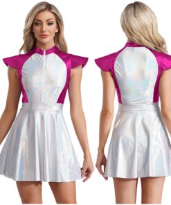 Robe Holographique Spatiale Chromatik violet