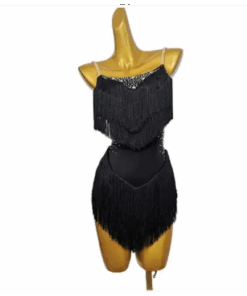 Body frangé noir glamrock