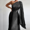 Robe archa plissée noire