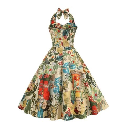 Robe pin-up frida jungle