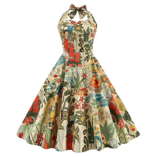 Robe pin-up frida jungle