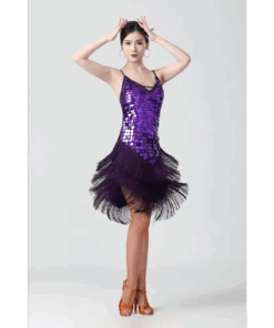 Robe charleston violette