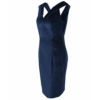 Robe bardot velours bleu
